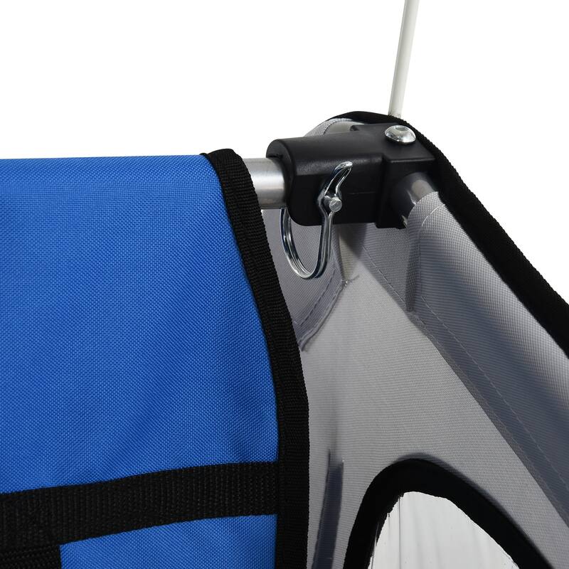 Aosom 2-Seat Kids Child Bicycle Trailer with a Strong Steel Frame, 5-Point Safety Harnesses, & Comfortable Seat