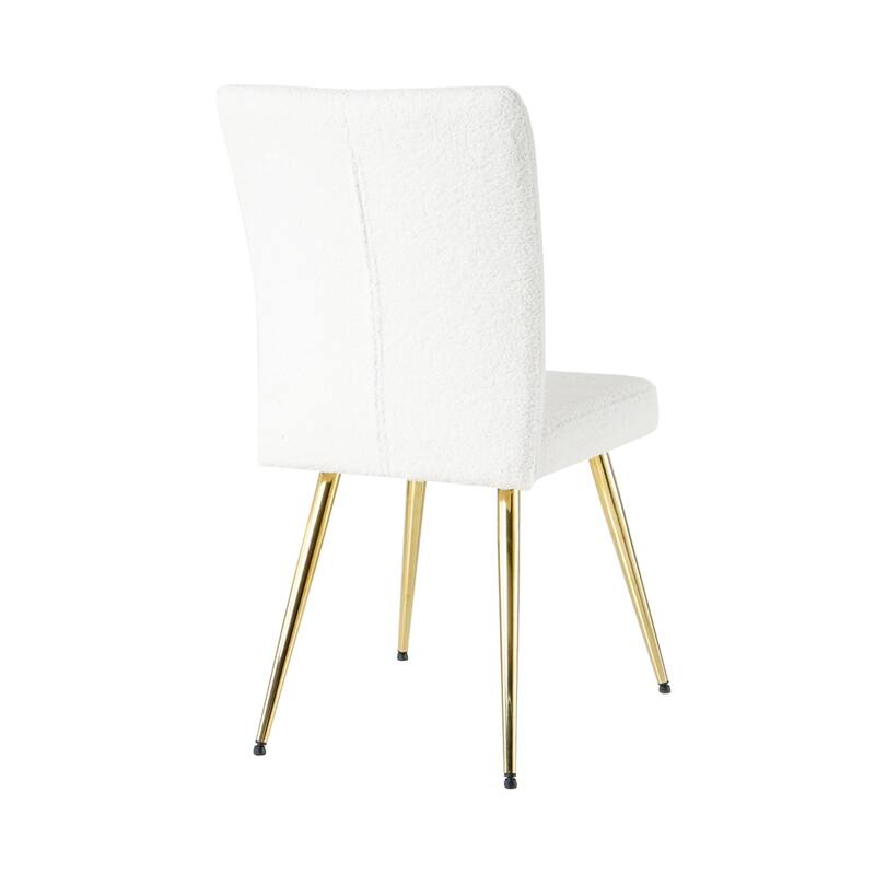 Modern Teddy Upholstered Dining Chair with Metal Legs (set of 4) - N/A