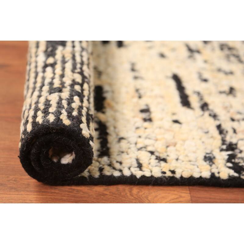 Abstract Moroccan Indian Accent Rug Handmade Wool Carpet - 2'0"x 3'0"