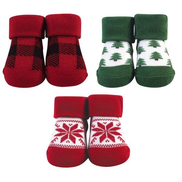 slide 1 of 1, Hudson Baby Infant Boy Socks Boxed Giftset, Trees, One Size - Trees One Size - Trees