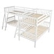 preview thumbnail 11 of 13, Space-Saving L-Shaped Twin Bunk Bed with Solid Pine Frame and Full-Length Guardrails