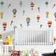 preview thumbnail 2 of 6, Walplus Colorful Hot Air Balloons Children Wall Stickers Nursery Decor