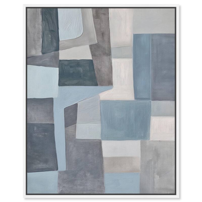 Tessellated Tones I Canvas by Art Remedy - White - 16" x 20"