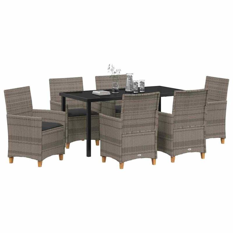 vidaXL Garden Dining Set Poly Rattan