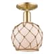 Option Champagne Bronze / White Glass with White Rope