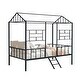 preview thumbnail 2 of 13, Metal Twin-Size Loft Bed with House Design