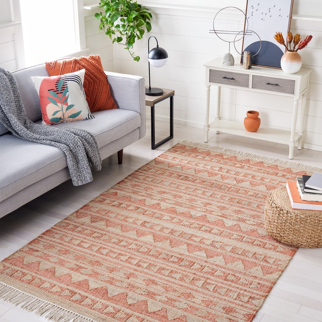 SAFAVIEH Handmade Kilim Antjelina Bohemian Jute Fringe Rug