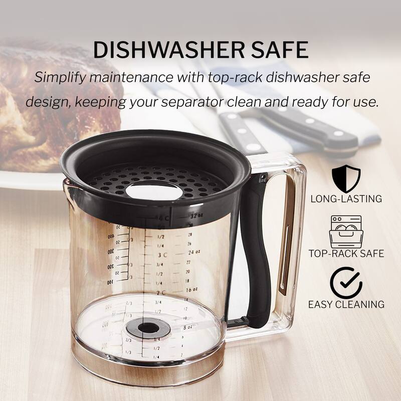 Swing A Way 4 Cup Easy Release Fat and Gravy Separator - 32 Oz