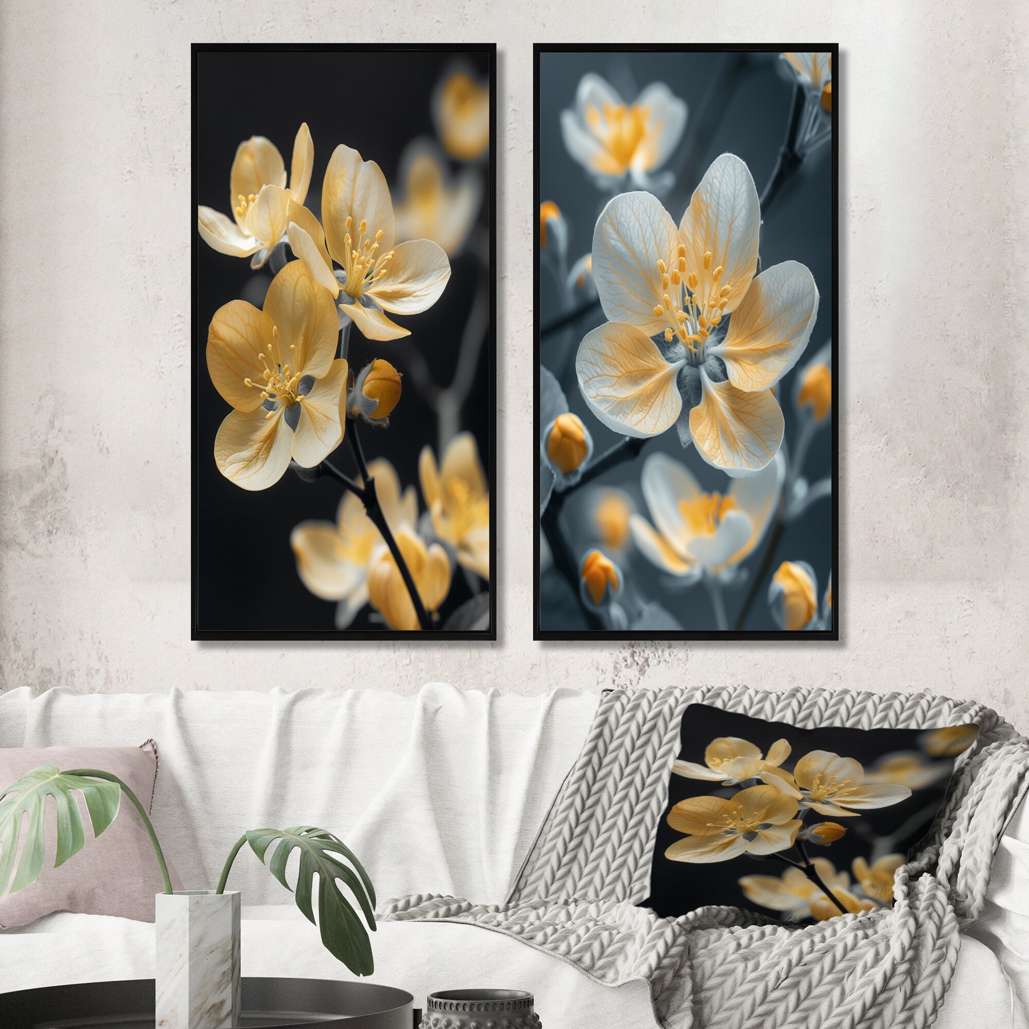 Designart - Yellow Apple Blossom Wonders I - Apple Blossom