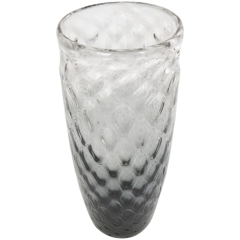 Black Glass Handmade Ombre Vase
