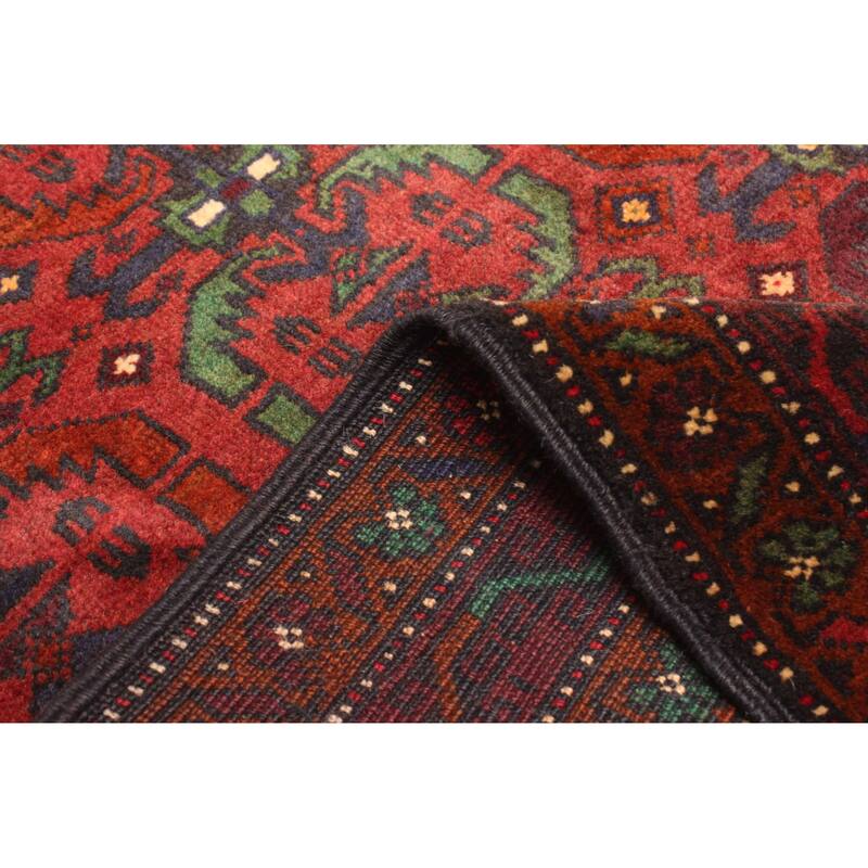 ECARPETGALLERY Hand-knotted Teimani Red Wool Rug - 2'11 x 4'7