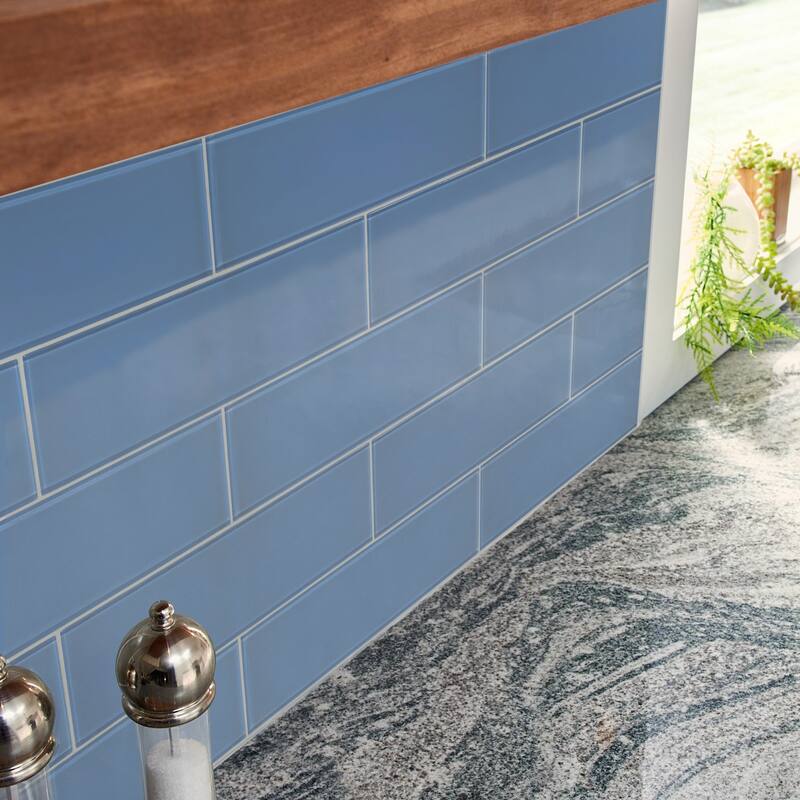 Ackland AKM-G-4X12TL-CA 12" x 12" Glass Subway Wall Tile - Glossy