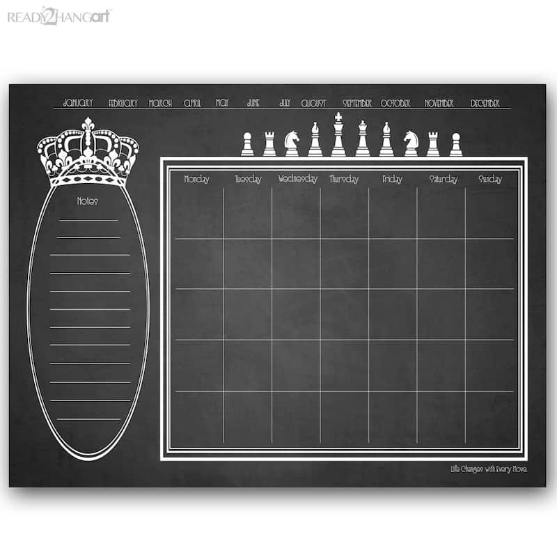 Ready2HangArt Regal Dry Erase Monthly Calendar on ArtPlexi