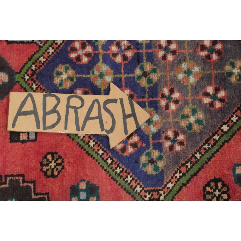 Hand Knotted Oriental 100% Wool Carpet Traditional Geometric Pink Tabriz Runner Rug - 10' 0'' X 2' 5''