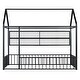 preview thumbnail 3 of 58, Metal Floor Bed House Bed Frame with Fence and Storage Shelves