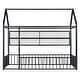 preview thumbnail 7 of 70, Metal Floor House Bed Frame with Fence and Shelves
