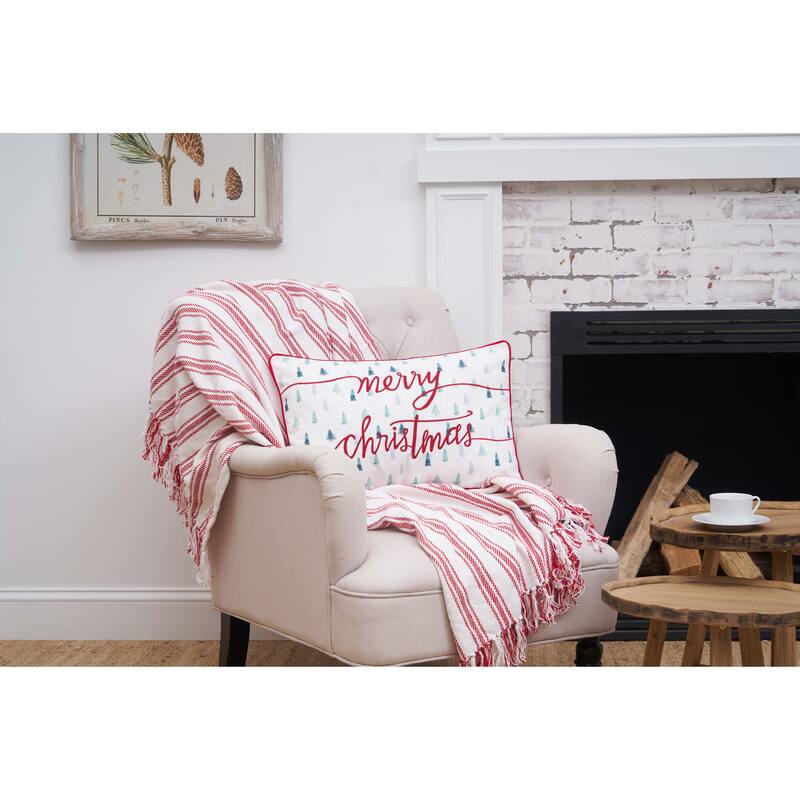 Tree Holiday Printed Throw Pillow