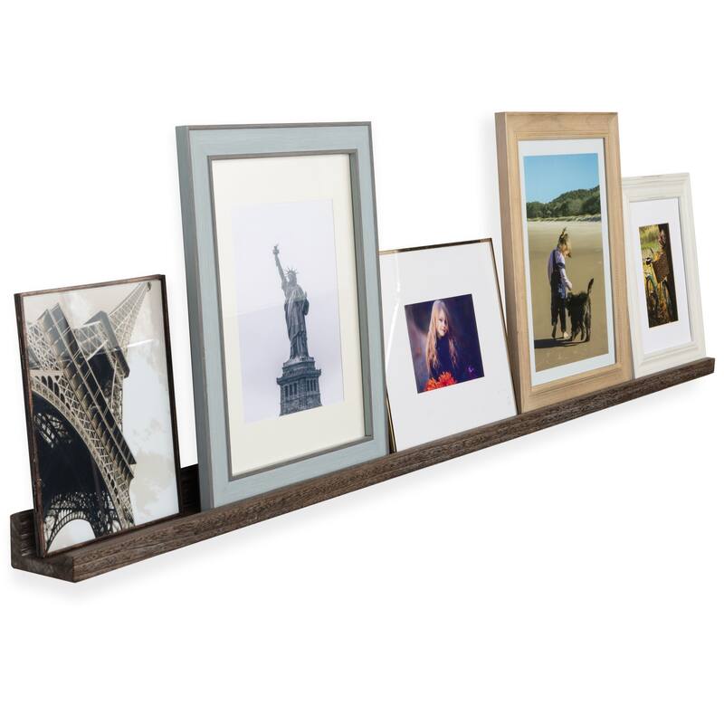 Rustic State Set of 4 Wall Mounted Shelves 60 Inch Photo Ledge