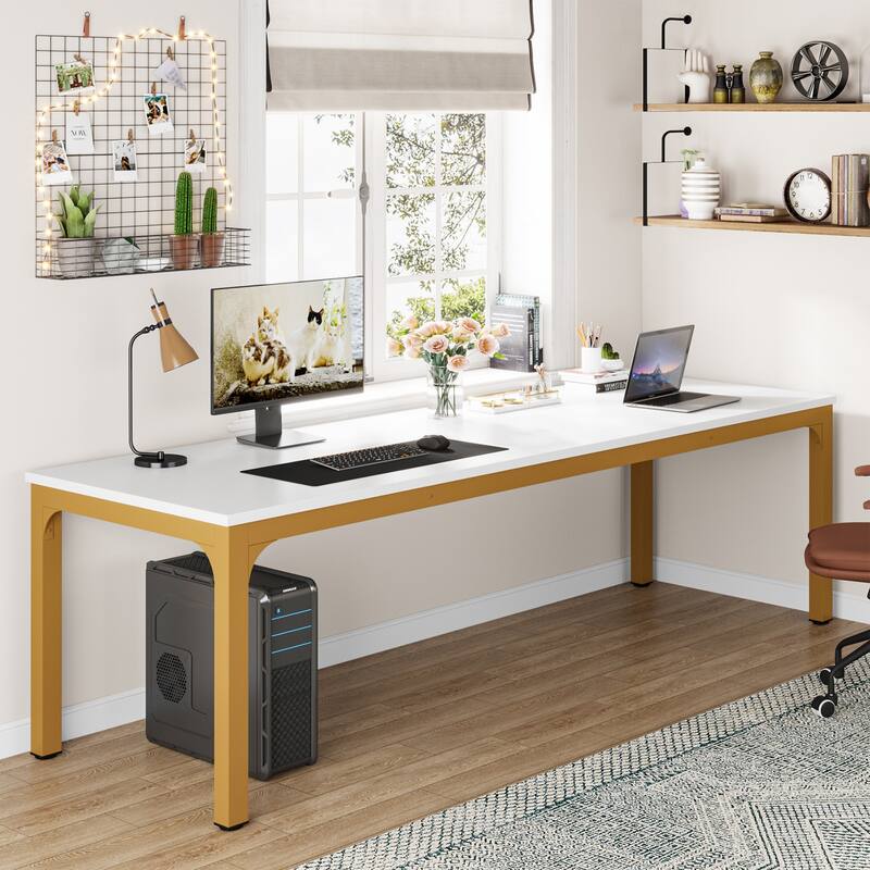 78.74 inch Extra Long 2 Person Double Computer Desk for Home Office