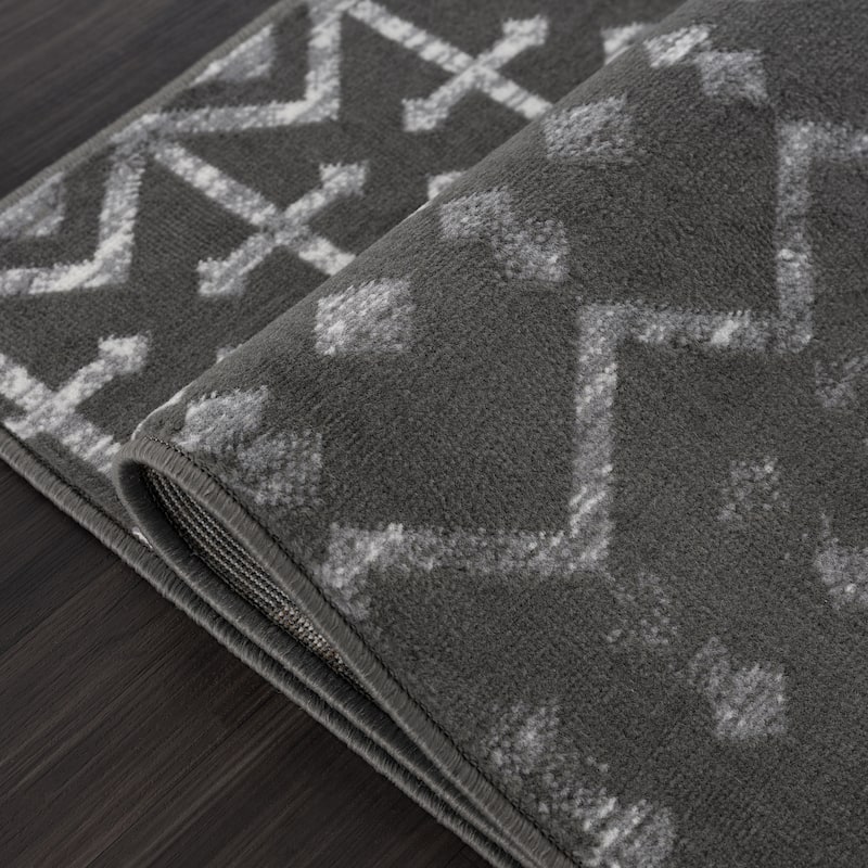 Beverly Rug Modern Bohemian Trellis Indoor Area Rug with Jute Backing for Living Room, Kitchen, Bedroom