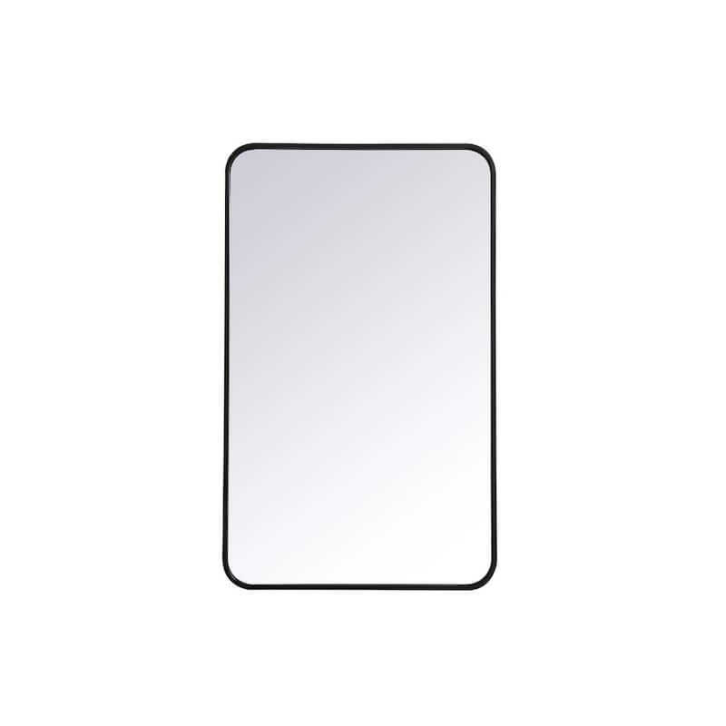 Ezra Soft Corner Metal Rectangular Mirror