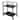 Feasto Rolling Utility Cart with Wheels, Adjustable Middle Shelf Outdoor Grill Cart with Stainless Steel Tabletop