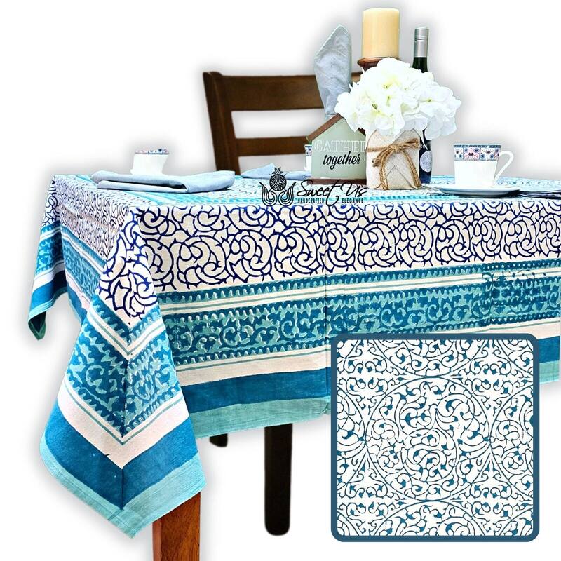 Cotton Floral Garden Tablecloth Rectangle