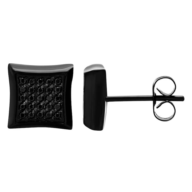 Steel Nation Stainless Steel Cubic Zirconia Earrings