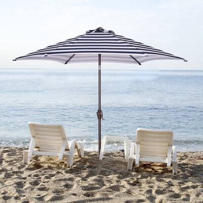 Outdoor Patio Market Table Umbrella with Push Button Tilt and Crank