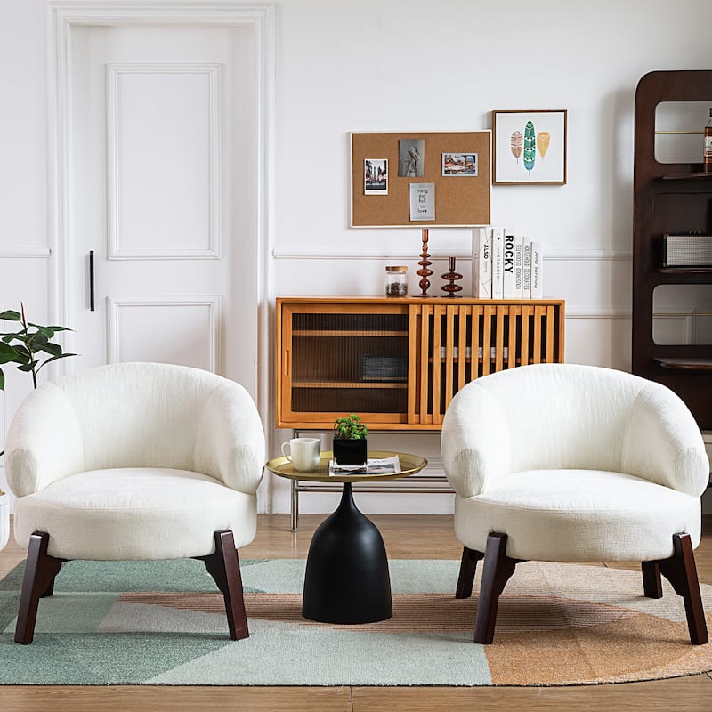 XINMICS Modern Accent Chair Upholstered Armchair for Living Room, Bedroom
