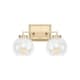 Option Brushed Champagne Bronze / Alabaster Glass