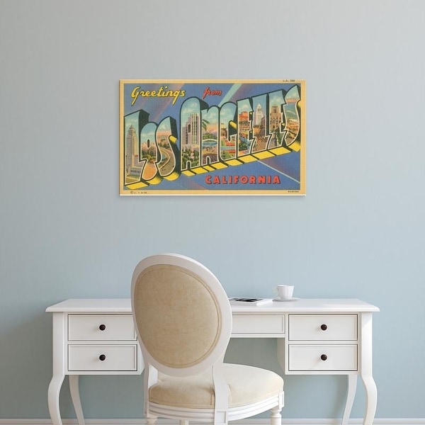 Easy Art Prints Unknown's 'Greetings from Los Angeles' Premium Canvas Art