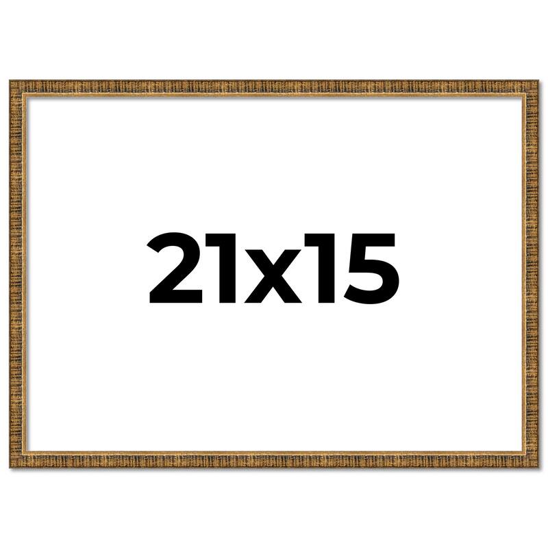 21x15 Frame Gold Kingsley Distressed Solid Wood Picture Frame Width