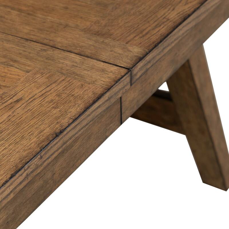 Liberty Furniture Carolina Park Trestle Table for Dining Room - Width 42"x Depth 102" x Height 30"