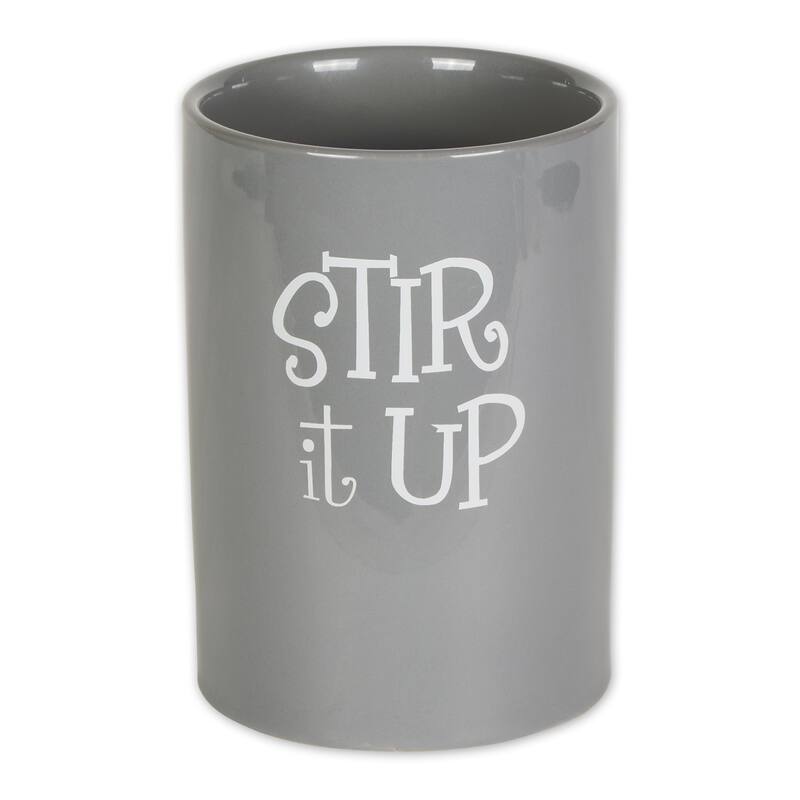 DII Stir It Up Ceramic Utensil Holder - Grey