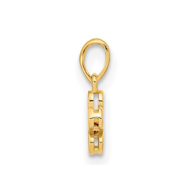 Curata 14k Gold Madi K Polished CZ Cubic Zirconia Flower Post Earrings and Flower Pendant Necklace Set