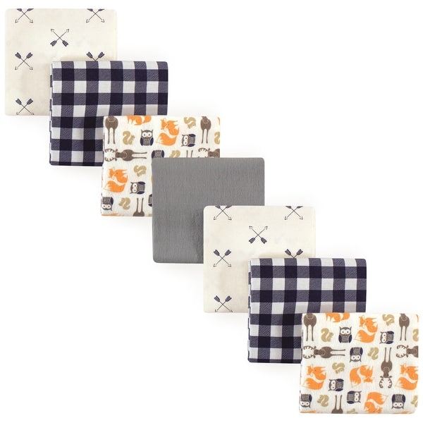 slide 1 of 1, Hudson Baby Infant Boy Cotton Flannel Receiving Blankets Bundle, Forest, One Size - Forest - One Size One Size - Forest