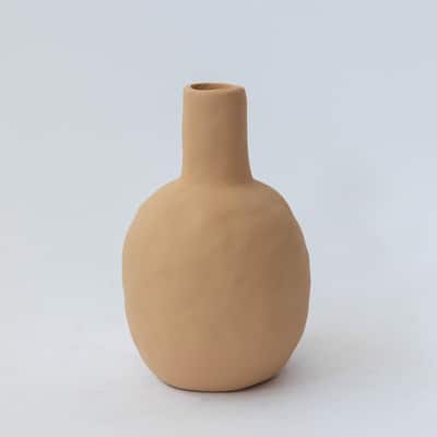 Peach Color Textured Vase