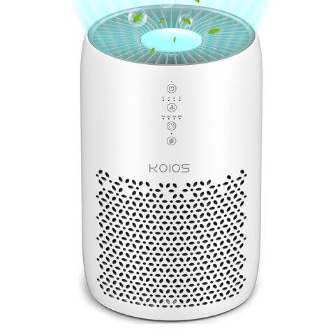 Round Style Air Purifier for Home Large Room 861 sq ft,White