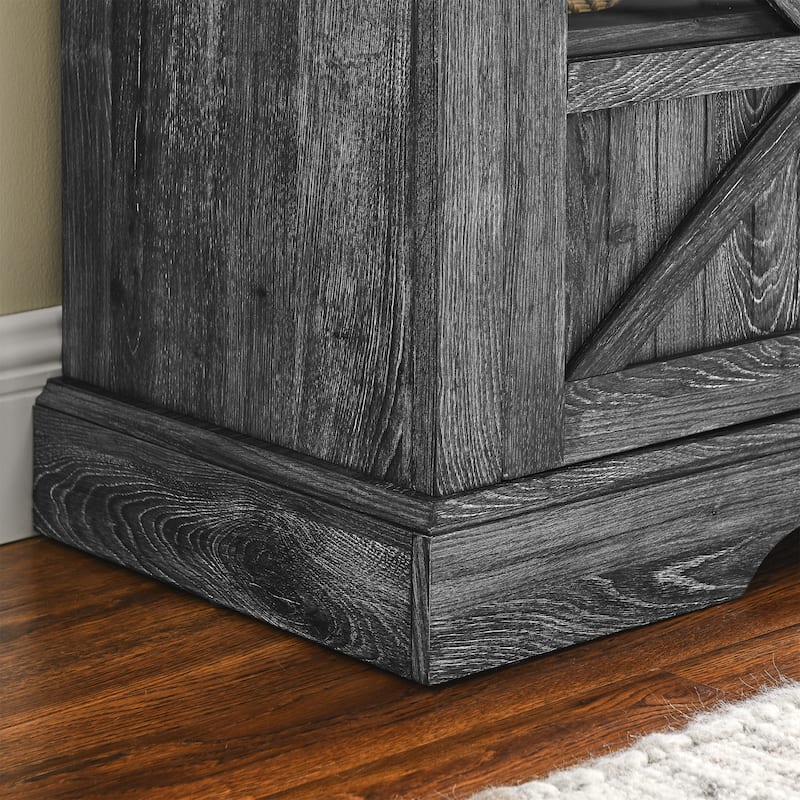 Dark Oak 60" Fireplace TV Stand with Remote Control and Double Safety Protection Device for TVs Up to 70"