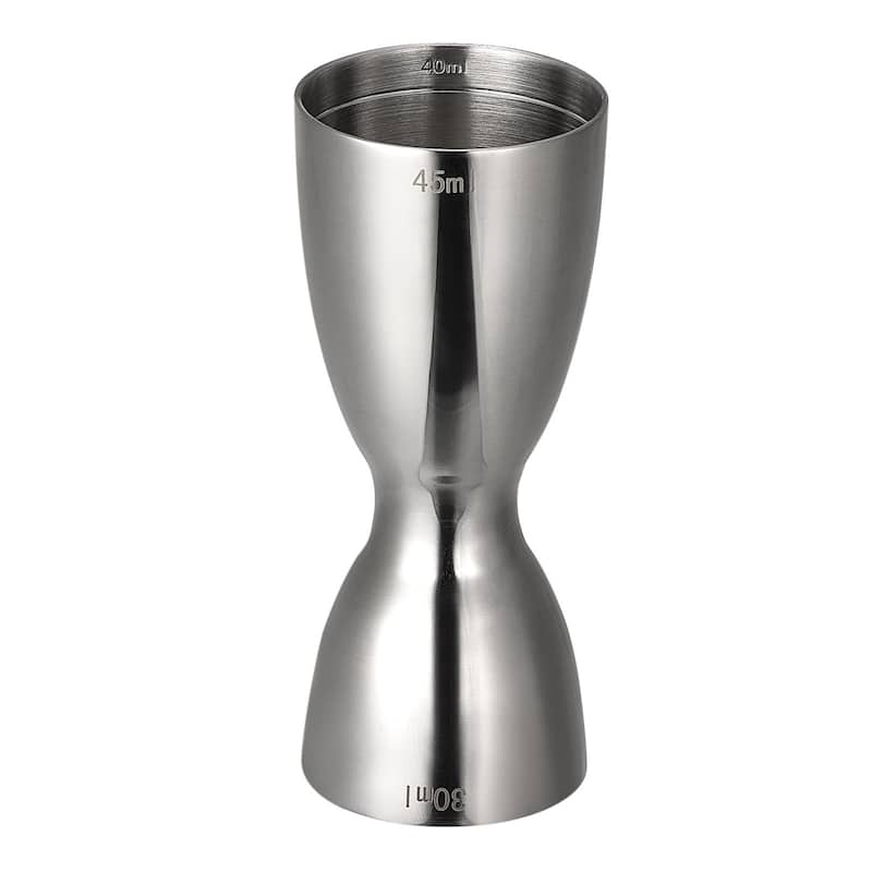 1oz/1.5oz Cocktail Jigger, Stainless Steel Rim Bell Jigger Cup - 92mm