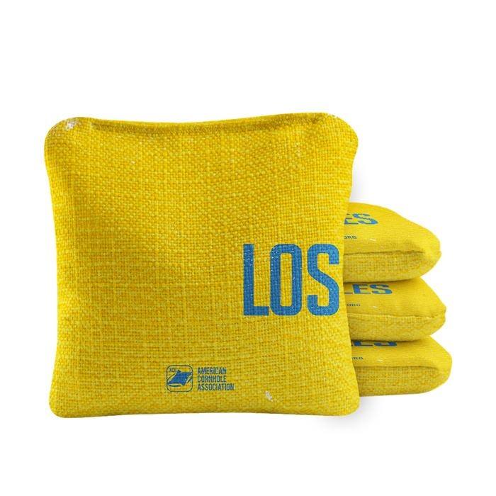 Los Angeles Yellow Dual Sided Cornhole Bags