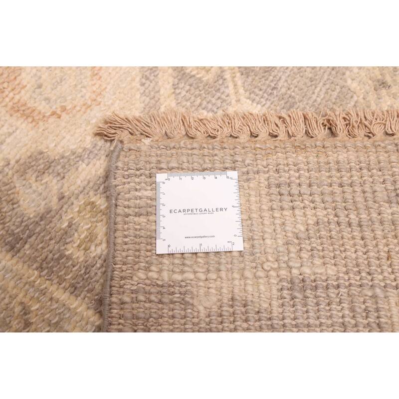 ECARPETGALLERY Hand-knotted Kavya Oushak Dark Grey Wool Rug - 8'9 x 11'8