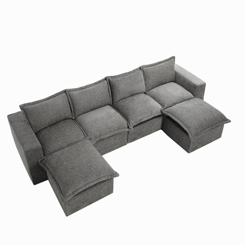 Comfy Cloud Couch Plush Modular Sectional Sofa For Living Room