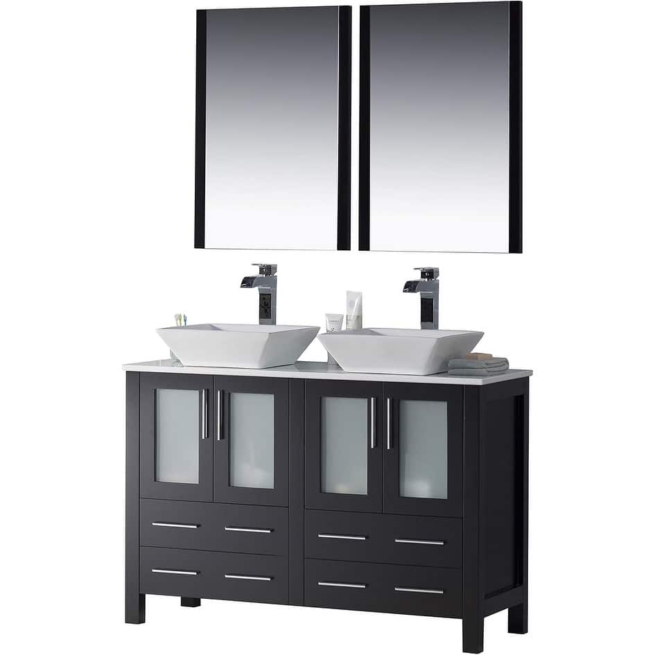 Blossom Sydney 48" Double Bathroom Vanity with Ceramic Sink & Mirrors