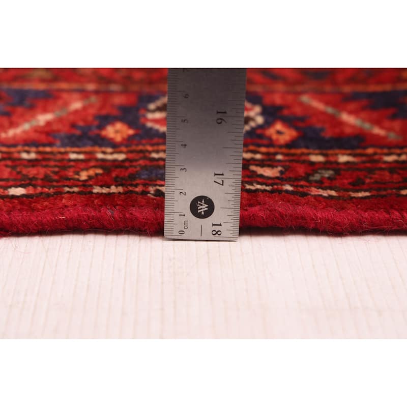 ECARPETGALLERY Hand-knotted Andelz Red Wool Rug - 3'5 x 6'9