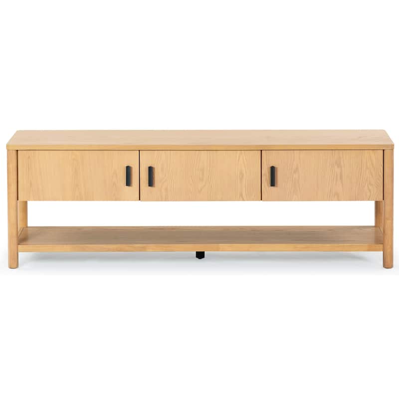 SAFAVIEH Couture Jaylessa Wood 3 Door TV Stand - 72"W x 18"D x 24"H