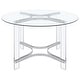 preview thumbnail 3 of 15, Keeling 5-Piece Round Glass Top Acrylic Dining Set Chrome