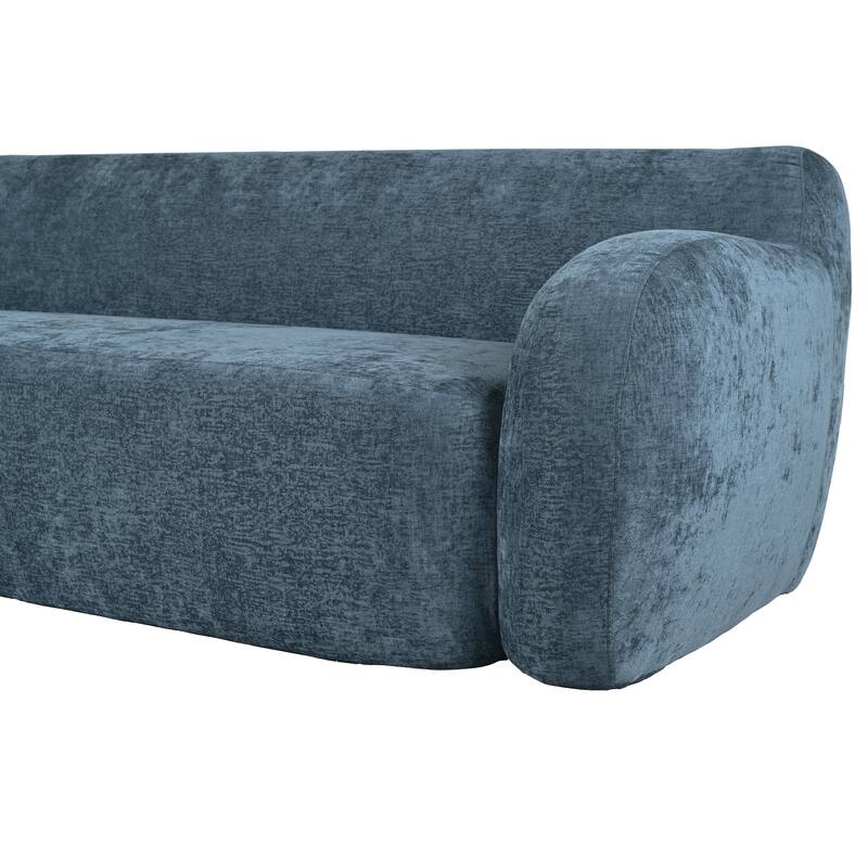 81.5" Ergonomic 3-Seater Curved Sofa, Modular for Living Room, Bedroom, or Apartment