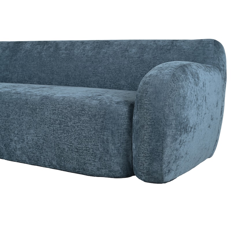 Streamlined Sofa with Curved Design and Extra-Large Seat Depth for Living Room or Guest Room